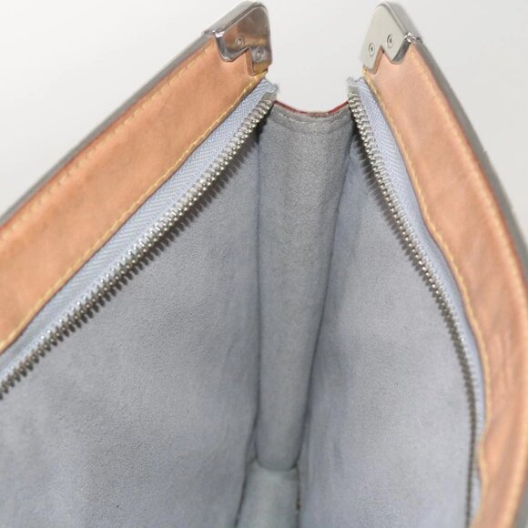 LOUIS VUITTON Monogram Mirror Trunk Pochette ClutchBag Silver M80807 Auth 67401 - Picture 14 of 16